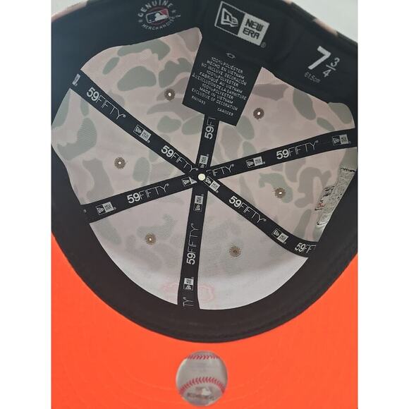 San Francisco Giants MLB NE World Series 2010 Duck Camo Fitted Hat - New 7 3/4 - Picture 9 of 10